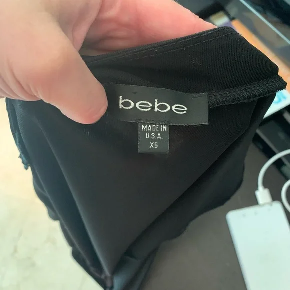 BEBE sexy capped sleeve wrap dress - Picture 13 of 14